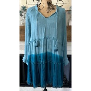 Roxy Tie Dye Long Sleeve Cover Up